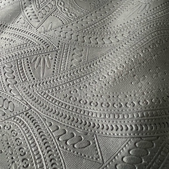 MultiSac Crossbody Bag Purse Black Textured Vinyl Medium Pockets Zipper Boho - Picture 6 of 13